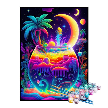 Kit de Peinture par Numéros - Cocktail De La Plage Paradisiaque