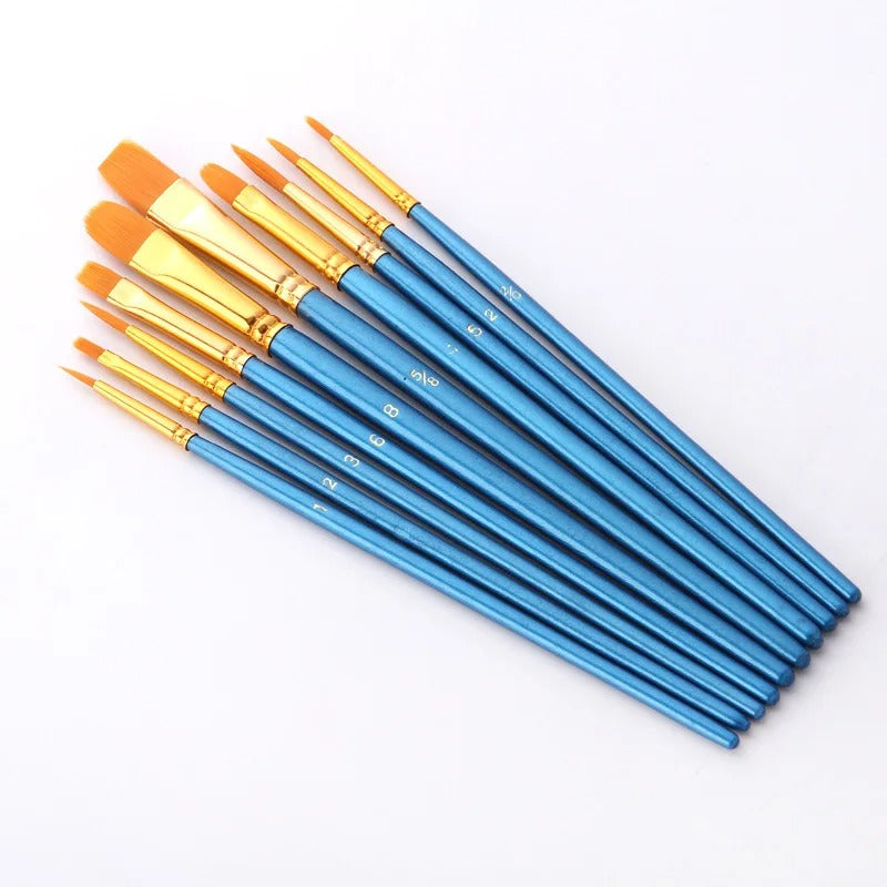 Kit de 10 pinceaux extras multi-tailles