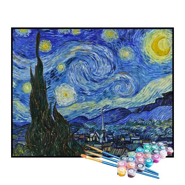 Kit de Peinture par Numéros - La Nuit étoilée de Van Gogh