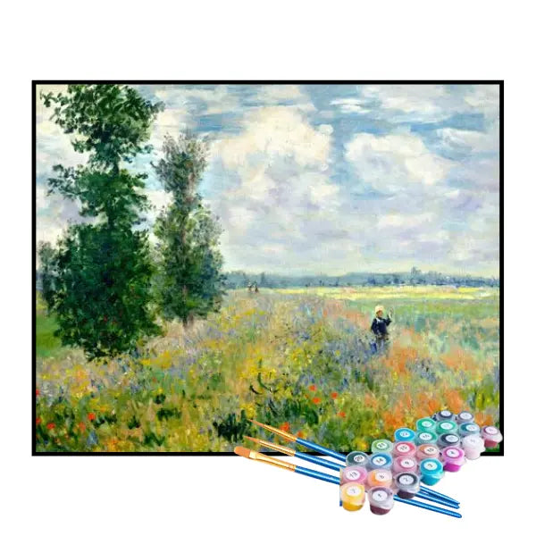 Kit de Peinture par Numéros - Champ de Coquelicots Monet