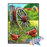 Kit de Peinture par Numéros - Poules