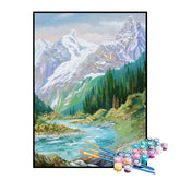 Kit de Peinture par Numéros - Paysage Du Lac Et Des Montagnes
