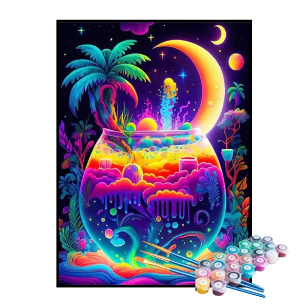 Kit de Peinture par Numéros - Cocktail De La Plage Paradisiaque