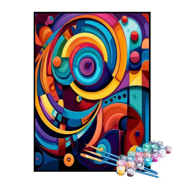 Kit de Peinture par Numéros - Formes Colorées