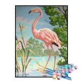 Kit de Peinture par Numéros - Flamant Rose