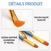 Kit de 10 pinceaux extras multi-tailles